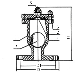 單口排氣閥結(jié)構(gòu)圖 單口排氣閥結(jié)構(gòu)圖