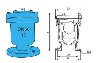 單口排氣閥結(jié)構(gòu)圖 單口排氣閥結(jié)構(gòu)圖